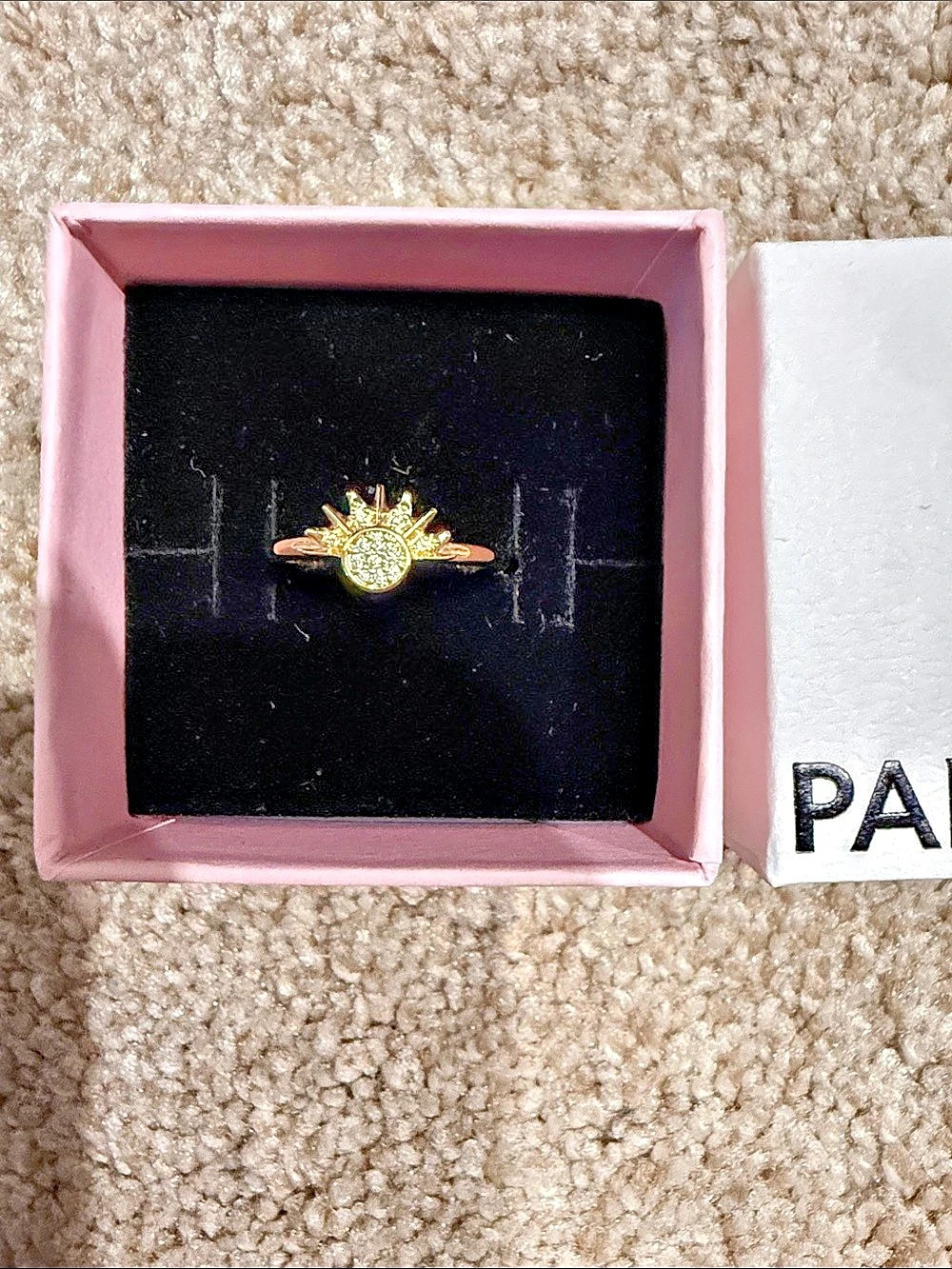 PANDORA Gold-Tone Sunburst Ring-New